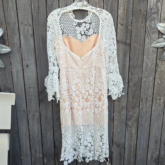Free People Lace Overlay Dress - Picture 4 of 10
